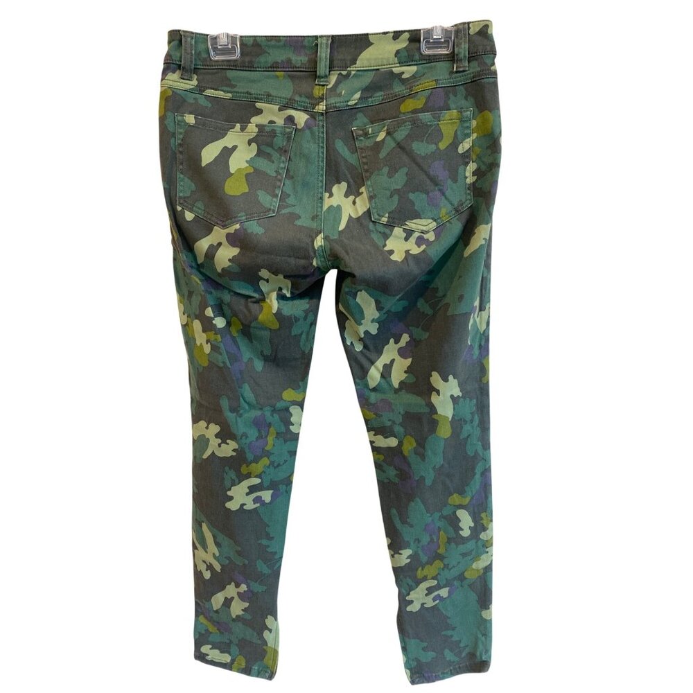 Cabi Clover Camo Skinny Jeans Style 766 Women's 6 Stretch Ankle zips - Picture 5 of 11